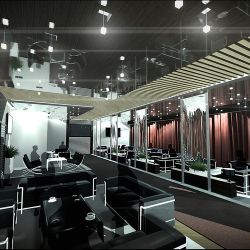 Bar and restaurant design with the title 'Casino Lounge design #2'