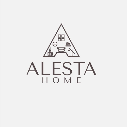 Staging logo with the title 'Home decor logo design. '