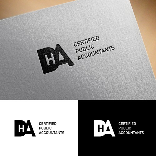 Black and white brand with the title 'DHA'