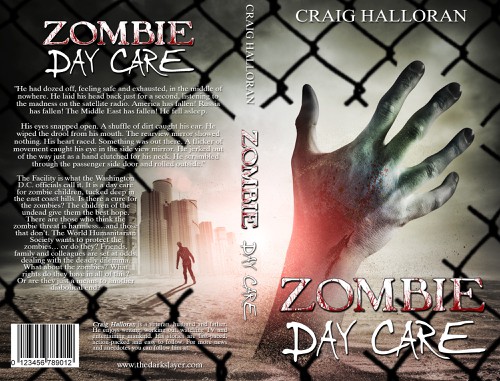 Zombie book cover with the title 'Zombie Book Cover Design - Full Pro Cover'