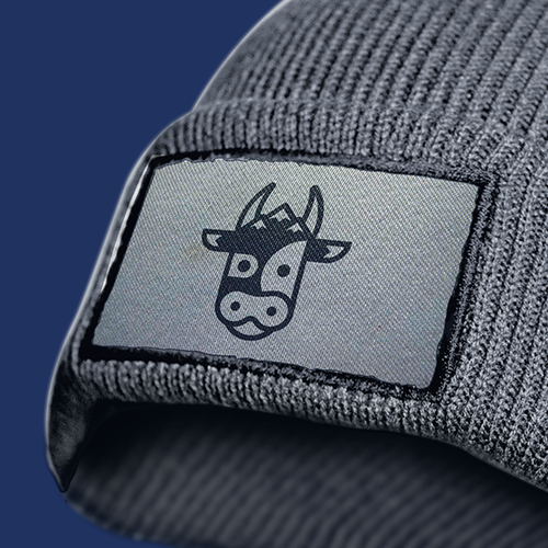 Cow head logo with the title 'Logo for ski tour'