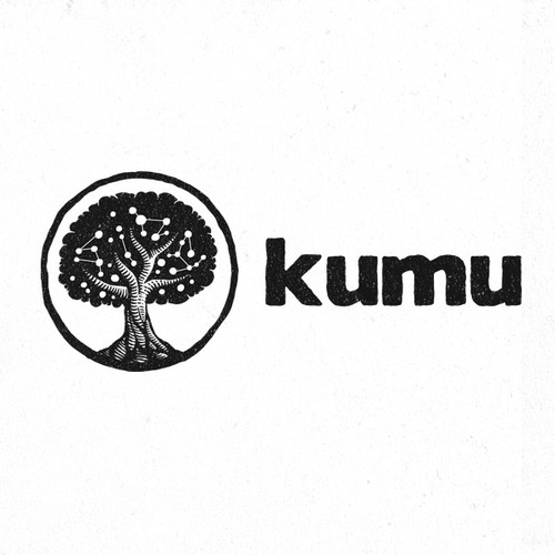 Black and white mail logo with the title 'Kumu'