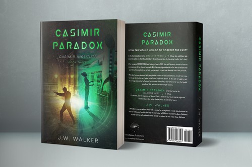 Time travel design with the title 'Casimir Paradox - Casimir Institute Book 3'