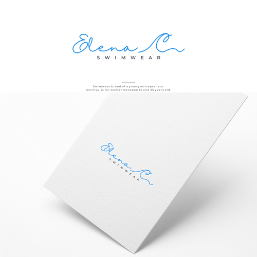 Tag logo with the title 'Elena C Swimwear'
