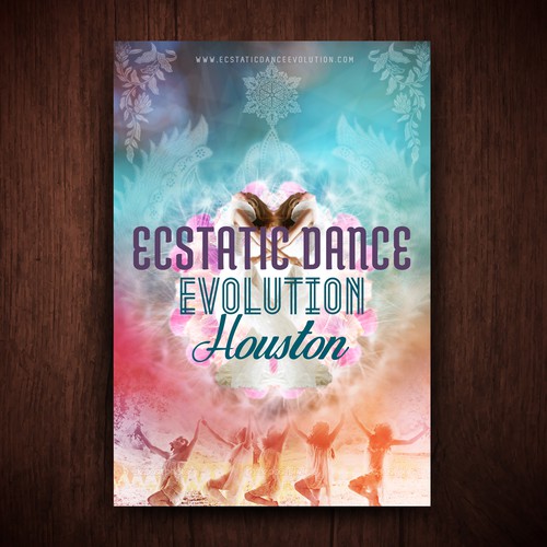Soul design with the title 'ECSTATIC Dance EVOLUTION ~ New Juicy 4" x 6" Flier Design Requested!!!'