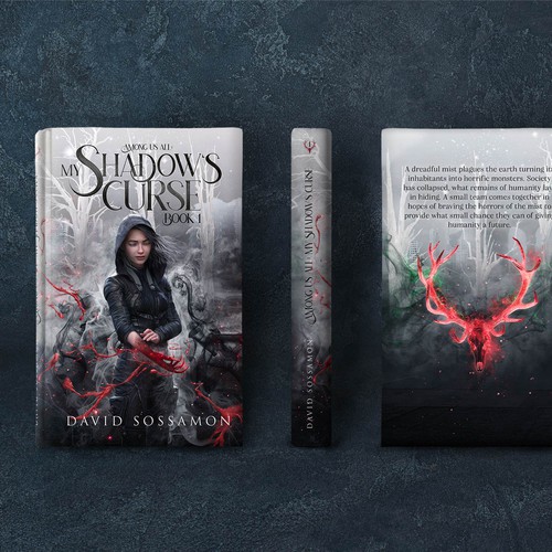 Post-apocalyptic book cover with the title 'My Shadow's Curse Book Cover'