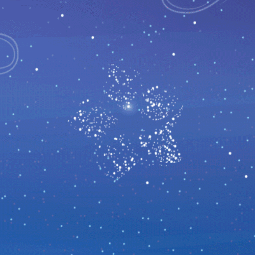 Animated GIF design with the title 'Animated holiday card'