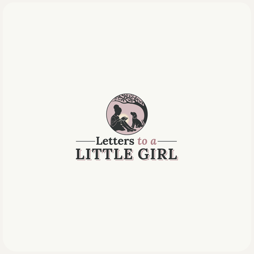 Bully dog logo with the title 'Logo design for Letters to a Little Girl'