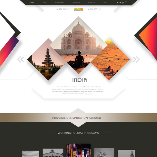 Beautiful website with the title 'World Unite!'