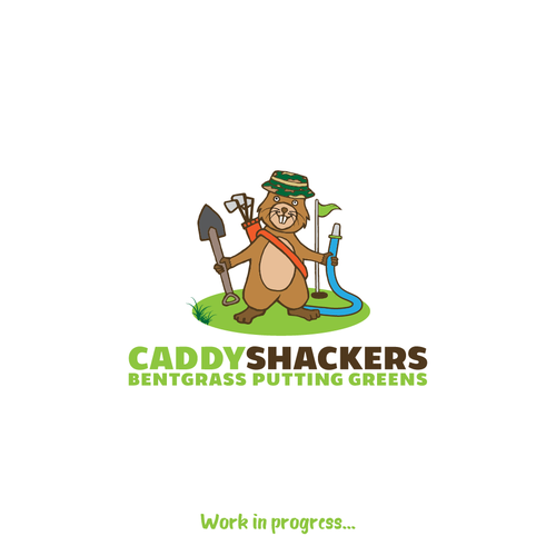 Gopher logo with the title 'A Gopher character for 'Caddy Shackers''