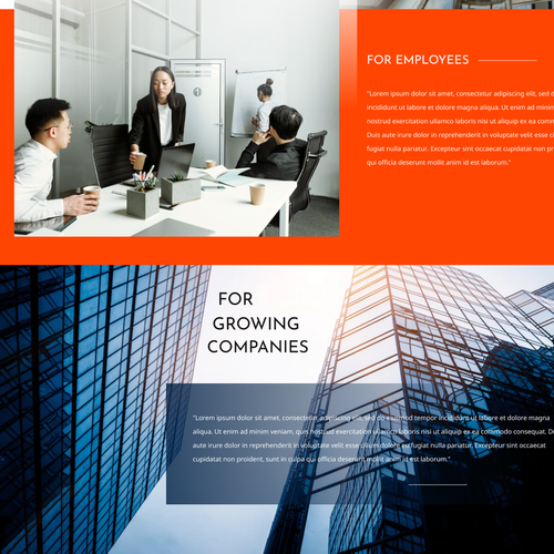 Orange website with the title 'Corstange Law Group'