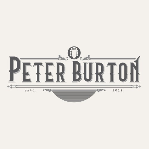 Musician logo with the title 'Peter Burton'