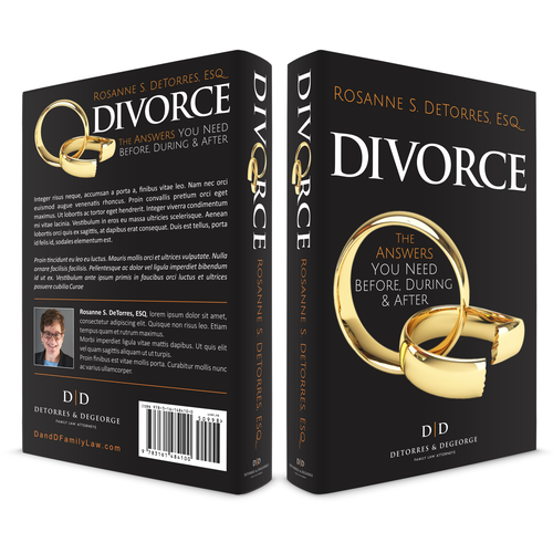 Ring design with the title 'Book Cover Design concept for DIVORCE'