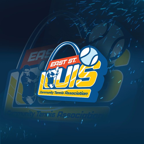 Tennis logo with the title 'East St. Louis'