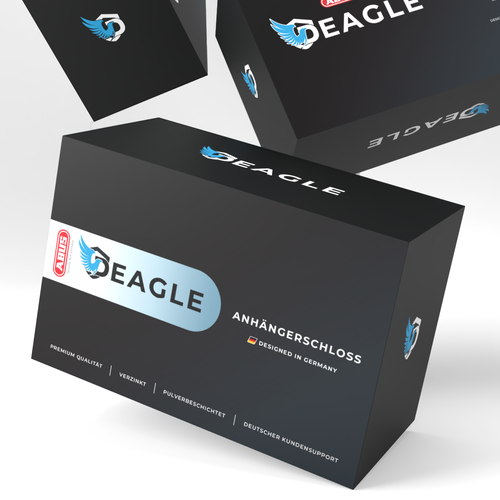 Sleek packaging with the title 'Elegant concept for automotive lock packaging'