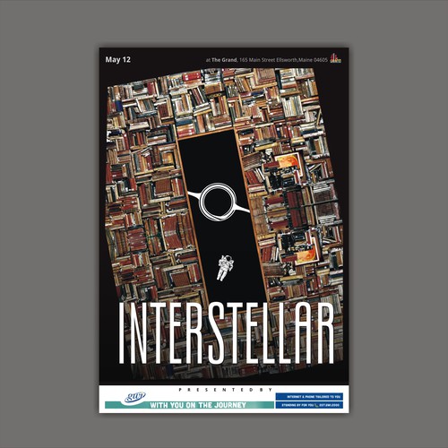 Library design with the title 'Poster concept for a movie re-premiere'