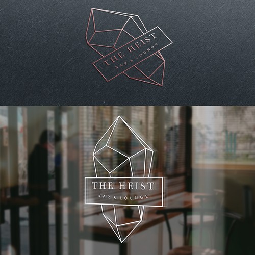 Diamond design with the title 'The Heist'