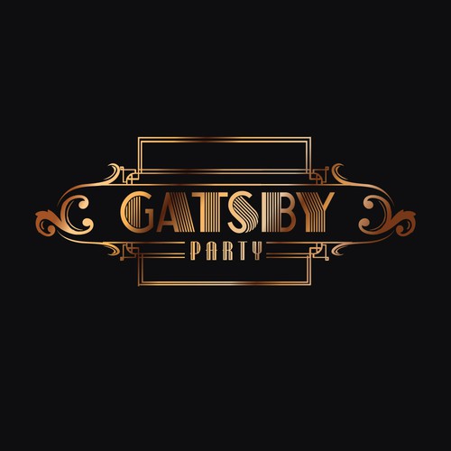 20s design with the title 'Create an awesome logo for the amazing "The Great Gatsby" party'