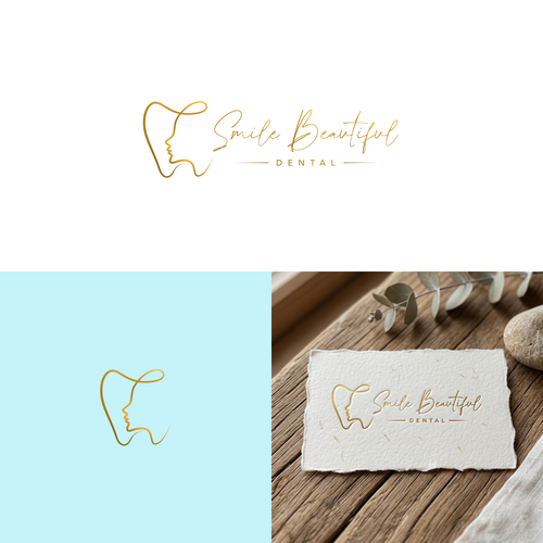 Teeth logo with the title 'Modern feminine'