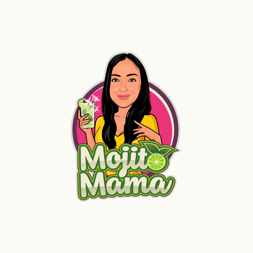 Lemonade logo with the title 'mojito mama logo'