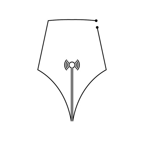 Wireless logo with the title 'Handrawn Style Pen for Pen Tech Company'