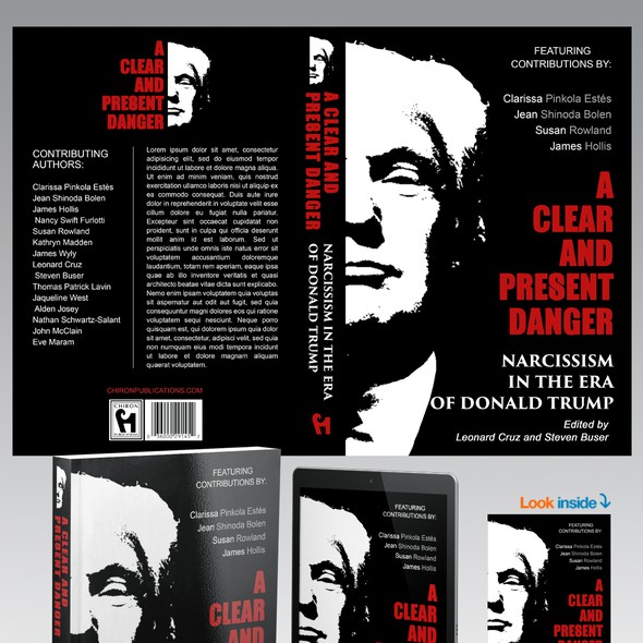 Black and white book cover with the title 'A clear and present danger'