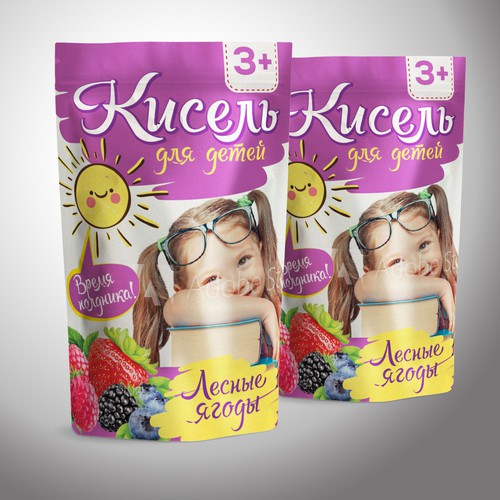 Funny packaging with the title 'Doy Pack Baby Kissel Packaging'