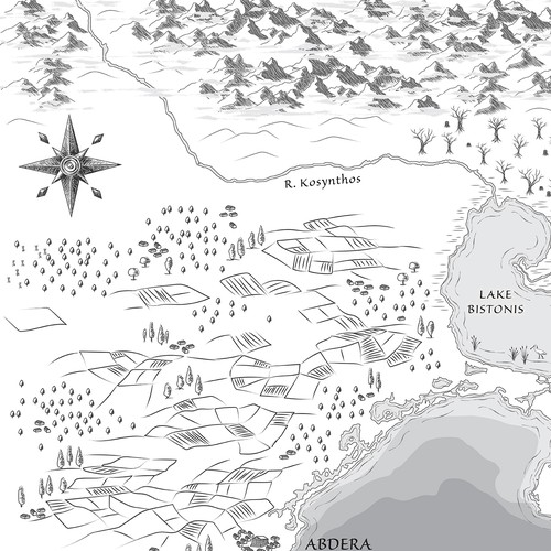 Map design with the title 'Map for historical fantasy novel'