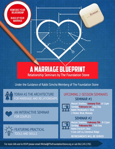 Marriage design with the title 'Flyer for Marriage and Relationships Seminar'