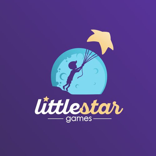 Moon brand with the title 'Logo for Little Star Games'