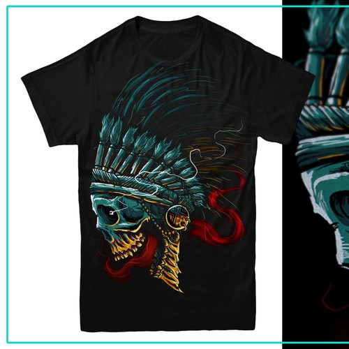 Construction t-shirt with the title 'Skull Chief'