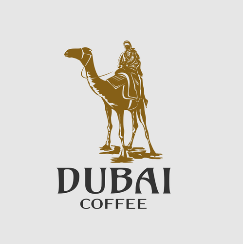 Dubai design with the title 'Illustration logo concept for Dubai Coffee'