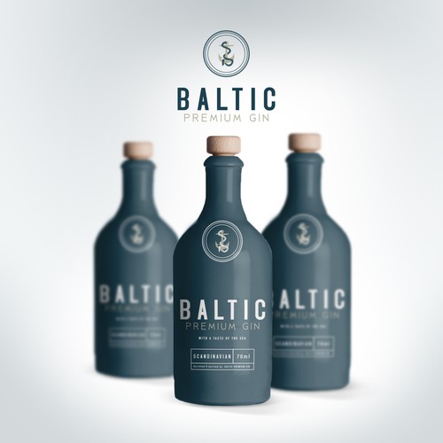 Beverage label with the title 'BALTIC PREMIUM GIN'