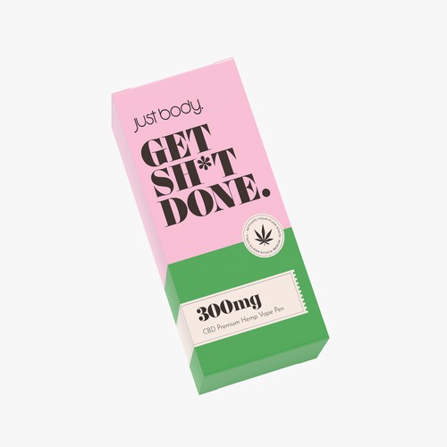 Pink packaging with the title 'Colorful Vape Pen Packaging'