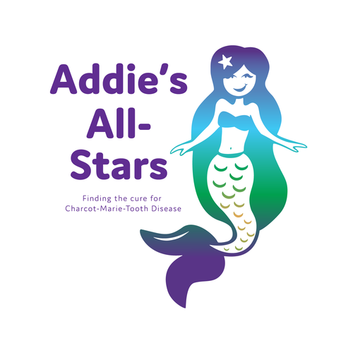 Mermaid logo with the title 'Fun logo for a fundraising team'