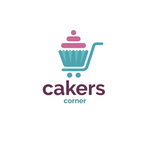 Cupcake logo with the title 'Cakers Corner'