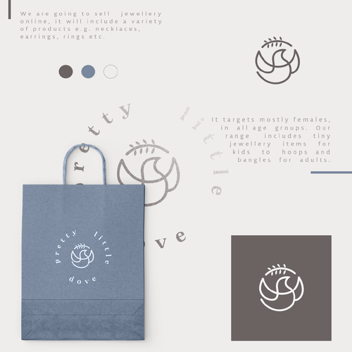 Dove logo with the title 'Monoline Dove'