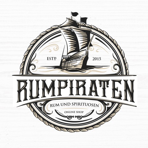 Pirate logo with the title 'Rumpiraten'