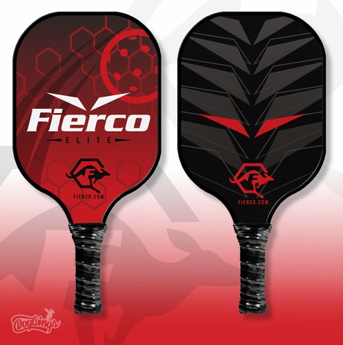 Kangaroo design with the title 'FIERCO PADDLES'