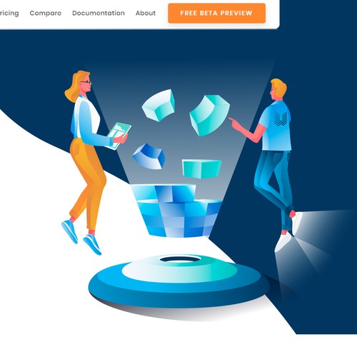 Internet artwork with the title 'Illustrations for website '