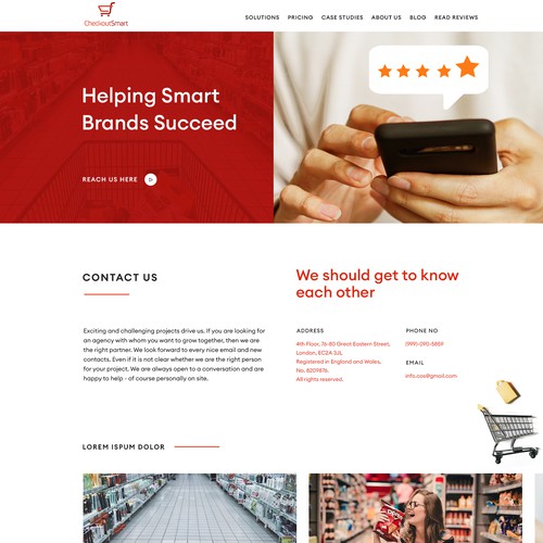Cart design with the title 'CHECKOUT SMART'