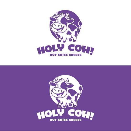 Cheese logo with the title 'Funny Dairy Product Logo'