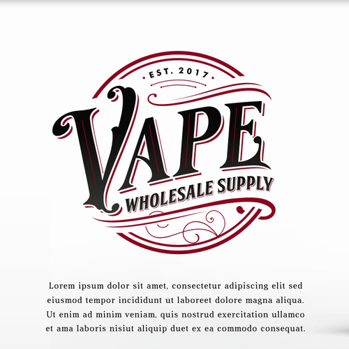 Retro brand with the title 'Logo for Vape Wholesale Supply.'