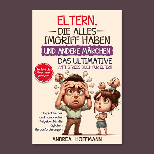 Parenting book cover with the title 'Book Cover Design For Kindle E book'