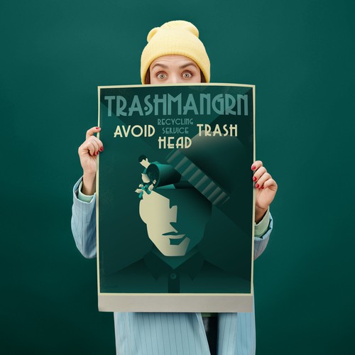 Art Deco artwork with the title 'Vintage Art Deco Poster'