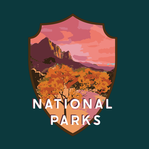 USA brand with the title 'Zion National Park USA Logo'
