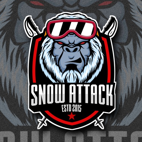 Yeti logo with the title 'Logo for skiing group'