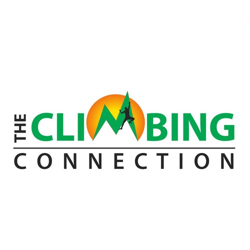 Climbing logo with the title 'logo for The Climbing Connection'
