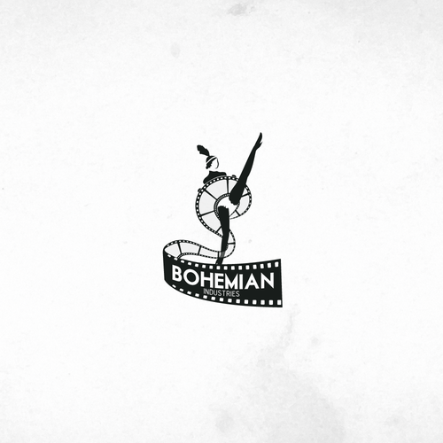 Filmstrip logo with the title 'Logo for Movie Studios'