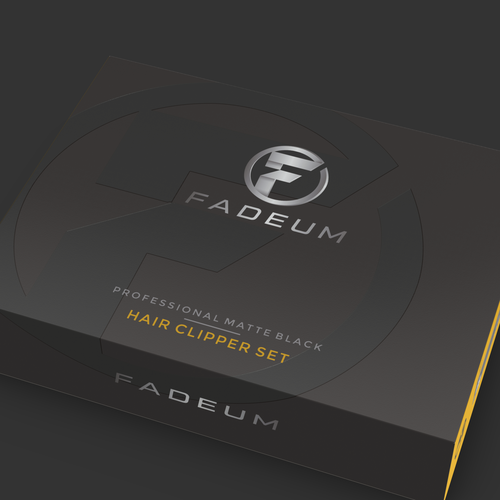 Hair packaging with the title 'Premium Mens Clipper Box Design'